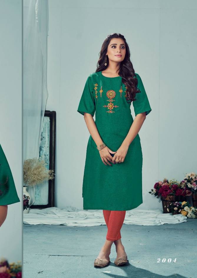 Riya Aafreen 2 Regular Wear Cotton Embroidery Latest Kurti Collection